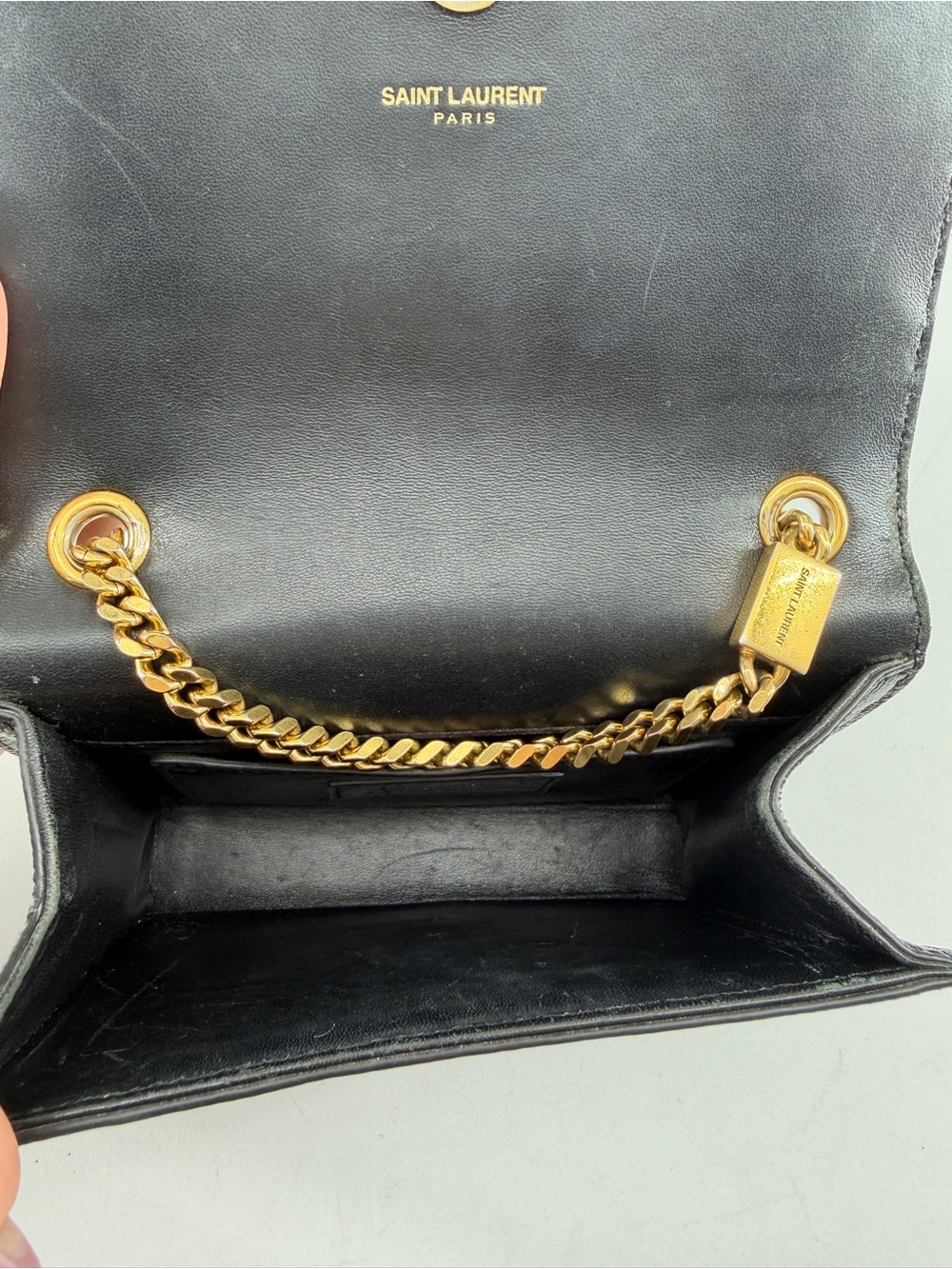 Saint Laurent Kate Monogramme Black with Gold Tassel Bag - Picture 10 of 14